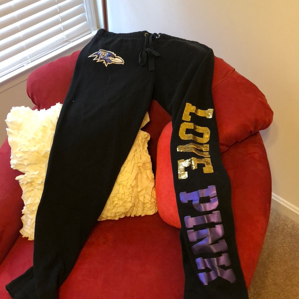 Victoria secret pink Baltimore Ravens sweatpants